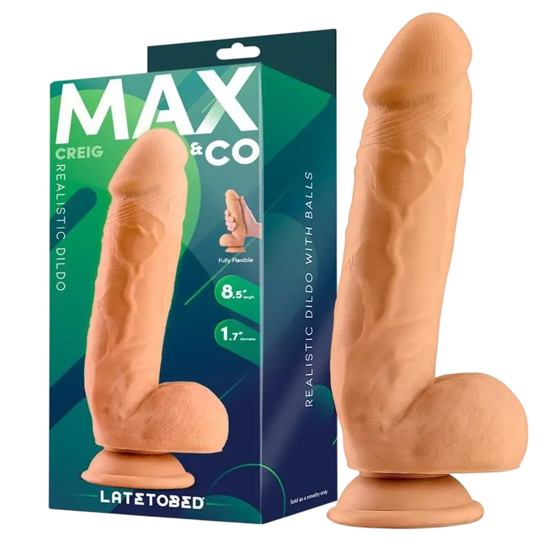 MAX & CO Creig Dildo Realista con Testículos 8.5" Natural