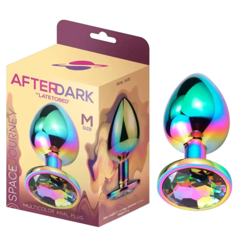 AFTERDARK Plug Anal Multicolor y Joya Talla M