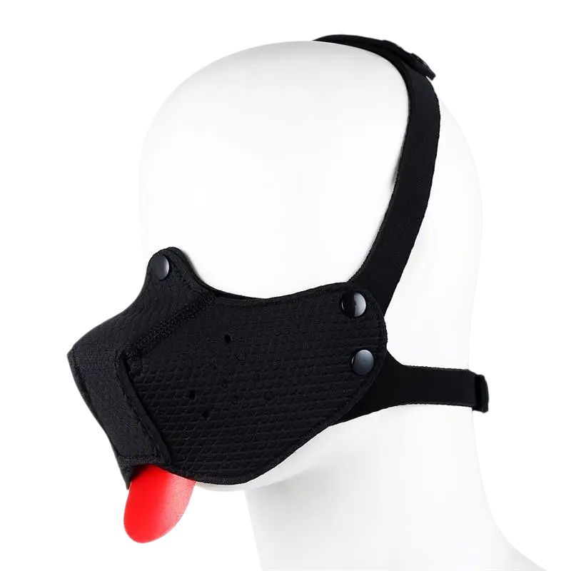 Bozal de Perro de Neopreno Desmontable Ajustable Negro