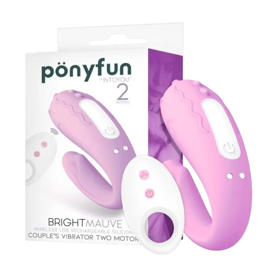 INTOYOU Brightmauve Vibrador para Parejas Doble Motor Control Remoto USB Silicona
