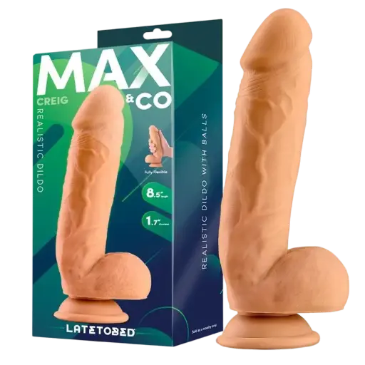 MAX & CO Creig Dildo Realista con Testículos 8.5" Natural