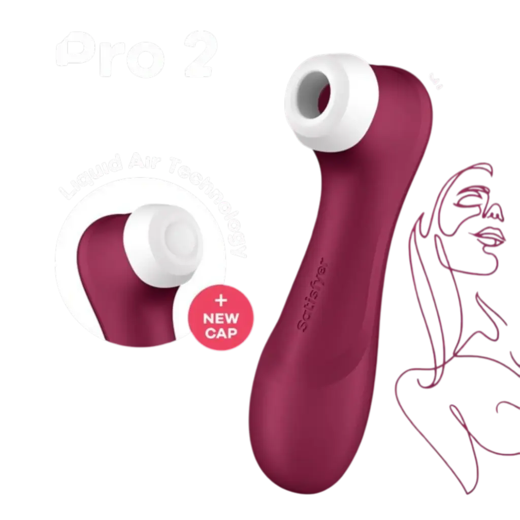 SATISFYER Pro 2 Gen 3 Liquid Air Technology Succión y Vibración Wine Red - Rojo Vino