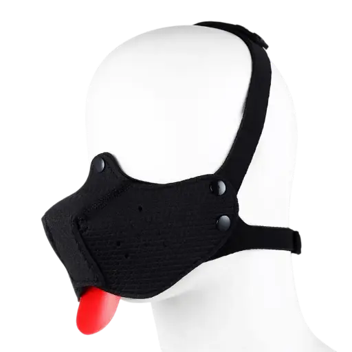 Bozal de Perro de Neopreno Desmontable Ajustable Negro